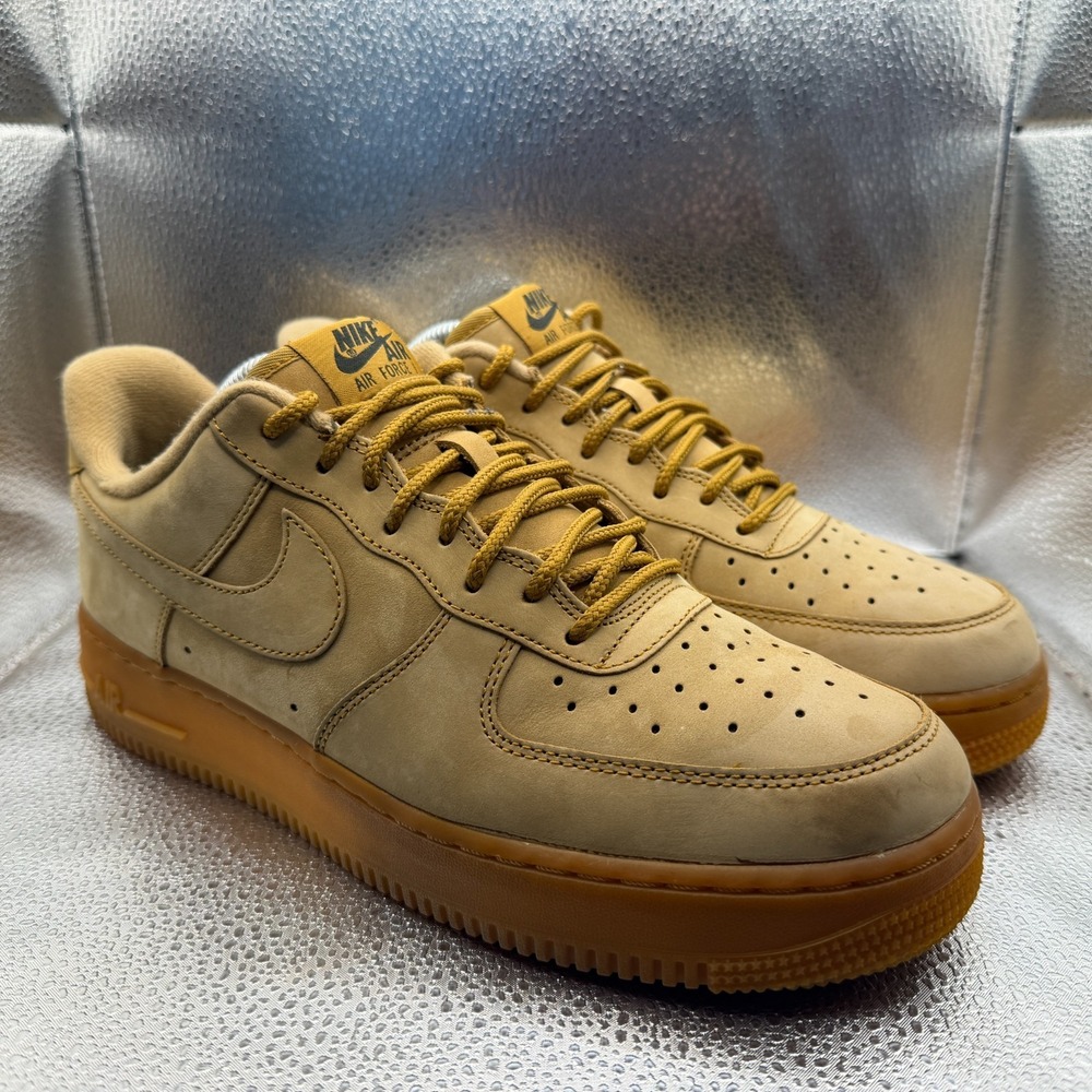 Size 9 Nike Air Force 1 '07 WB Flax Gum Light Brown Mens Sneakers AA4061-200